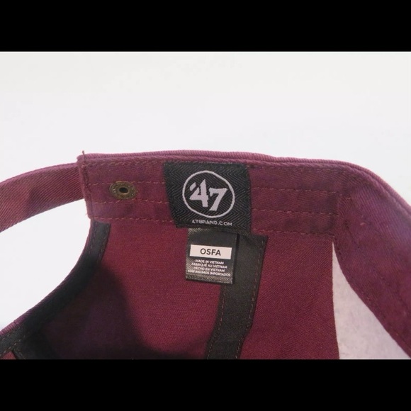 New '47 Clean Up Texas A&M Aggies Plain Logo Strapback Hat Maroon Red NCAA - Picture 7 of 7